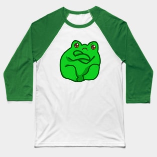 Kawaii Angry Fog, Funny Frog Lover Baseball T-Shirt